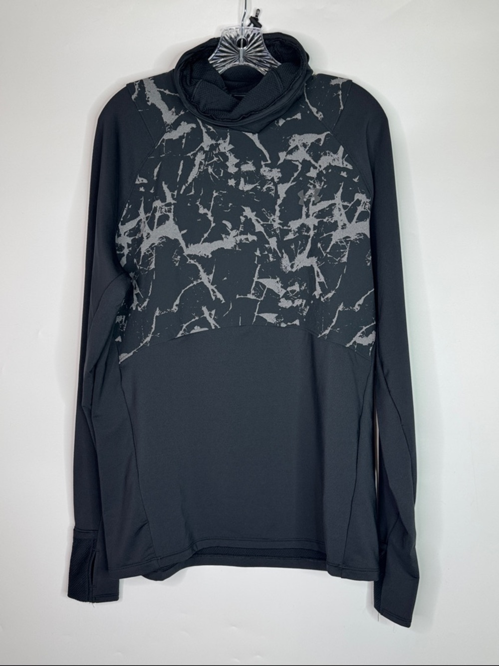 Under Armour OutRun The Cold Funnel Black Sweatshirt Size Large